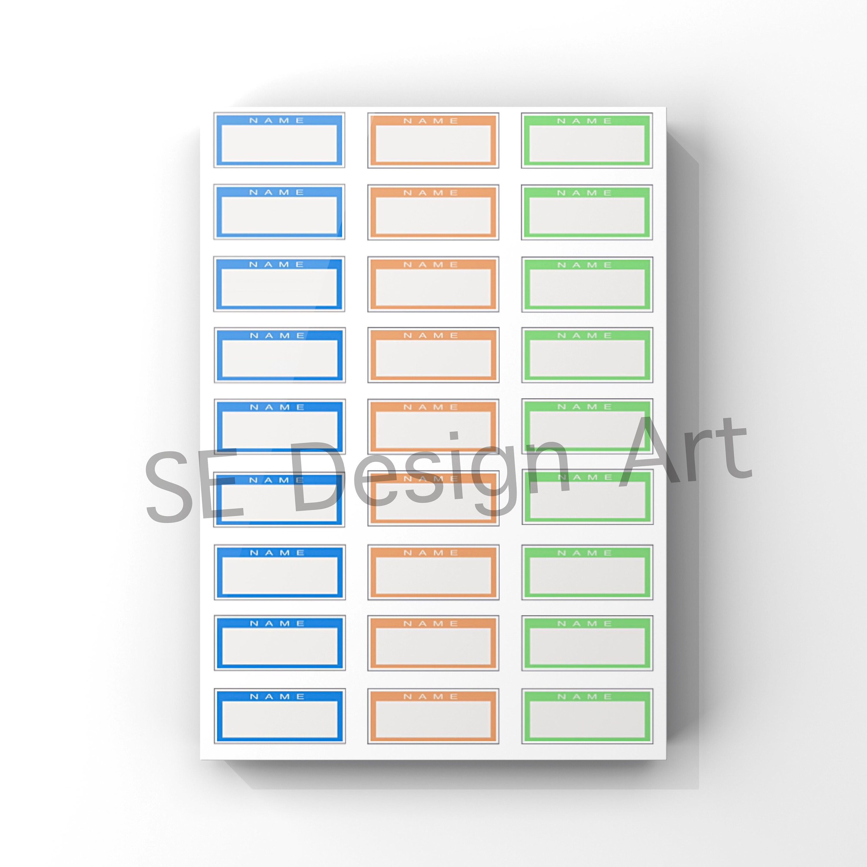 Name sticker Expiration date sticker name tags printable Etsy España