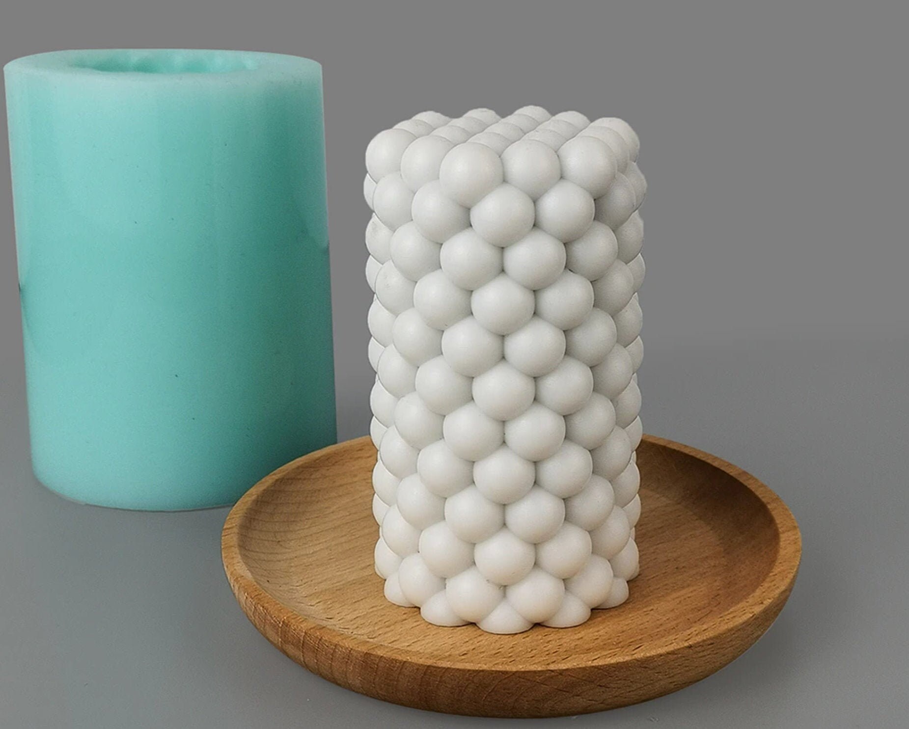 Bubble Pillar Candle Mold Jesmonite Mould Candy Mould Etsy