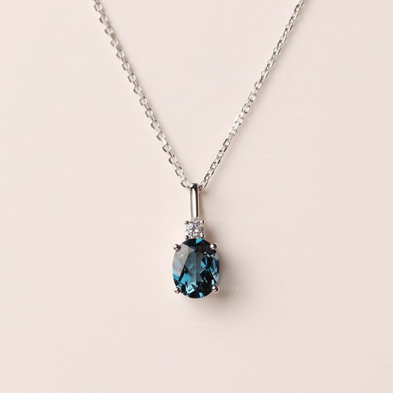 .20 Carat London Blue Topaz Necklace in 14kt Yellow Gold | Ross-Simons