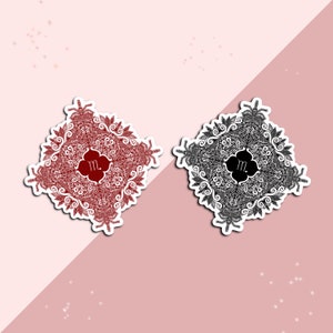 Sticker Schorpioen sterrenbeeld Mandala | sterrenbeeldstickers, horoscoop, astrologiestickers, matte stickers, horoscoopstickers, schorpioensticker