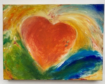 Gemalde Kunst Leinwand Farbig Frohlich Natur By Evasartgalerie