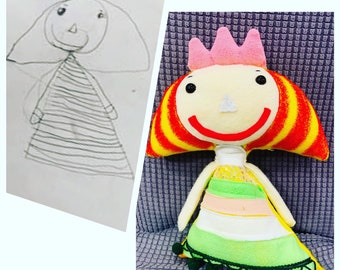 Turn your kids drawing into stuffed doll