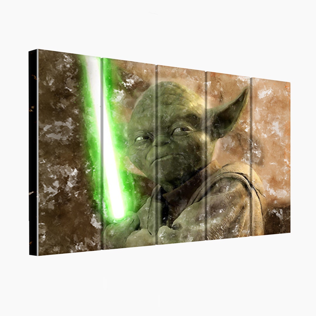 Master Yoda Canvas Print. Master Yoda Wall Hangings. Master Etsy