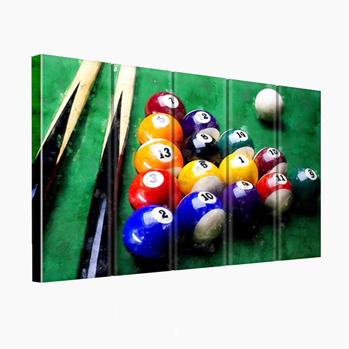 Pool Table Canvas Print. Pool Table Wall Art. Pool Room Decor. Etsy