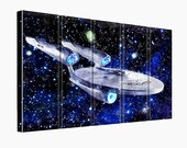 Enterprise Canvas Print. Star Trek Wall Hangings. Star Trek Fan Gift. Star Trek Wall Decor. Enterprise Poster.