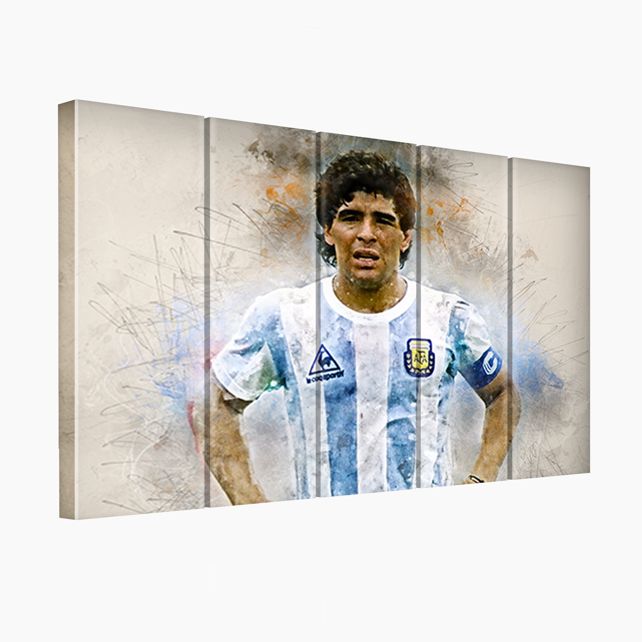 Zidane Pele Maradona Play Table Soccer Poster Canvas Cloth Fabric Print  Painting for Home Decor Wall Art Picture