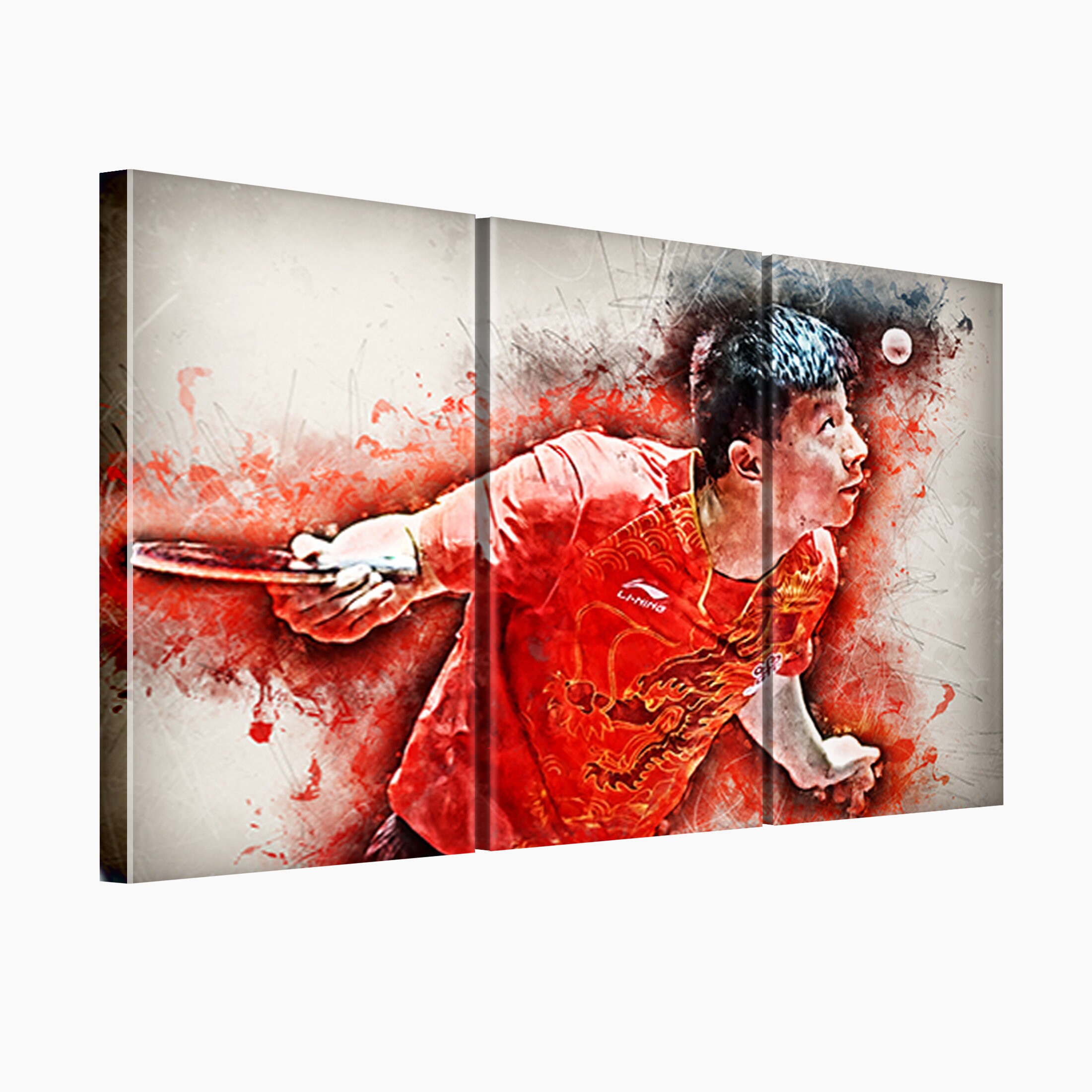 Ma Long Canvas Print. Table Tennis Wall Hangings. Ma Long Wall Art