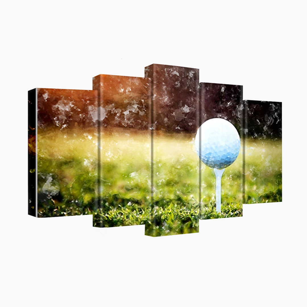 Golf Ball Canvas Print. Golf Wall Decor. Golf Ball Wall Art. Golf Field