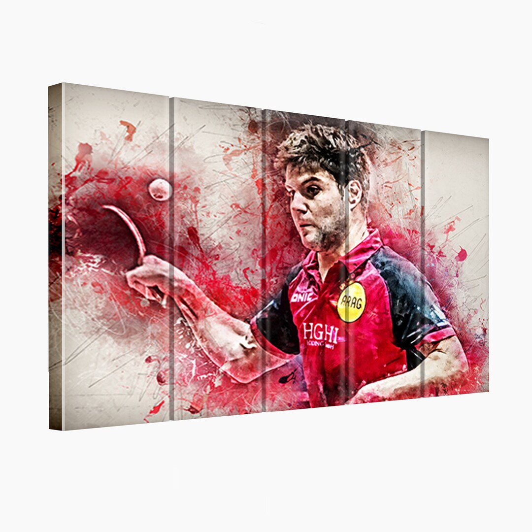 Dimitrij Ovtcharov Canvas Print. Table Tennis Wall Hangings. Dimitrij