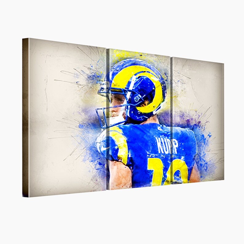 Cooper Kupp Canvas Print. Football Wall Hangings. Football Wall Art