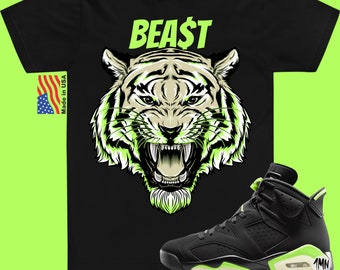 Jordan 6 Retro Electric Green Match Shirt 