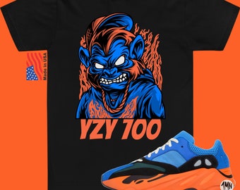 Camiseta Yeezy 700 Bright Blue Match "GORILA MAD"