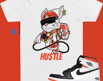 retro 1 electro orange shirt