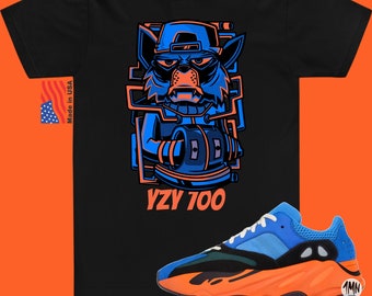 Yeezy 700 Bright Blue Match camisa "STREET CAT"