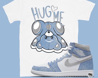 HUG ME Air Jordan 1 High Hyper Royal Smoke Grey Match Shirt, Hyper Royal Shirt