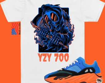 Yeezy 700 Bright Blue Match shirt "GRIM REAPER"