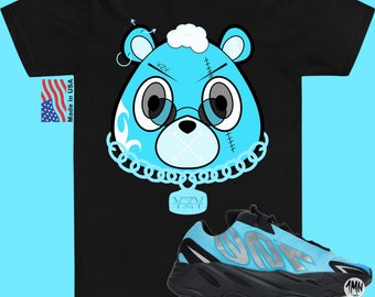 Yeezy Boost 700 MNVN Bright Cyan Match Shirt 