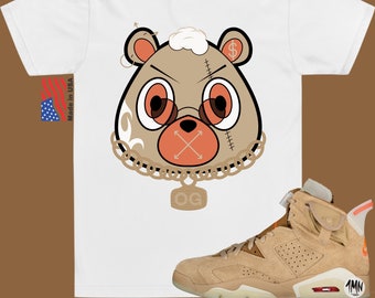 Jordan 6 Retro Travis Scott British Khaki T-Shirt, Jordan 6 Retro Travis Scott Shirt "OG BEAR"