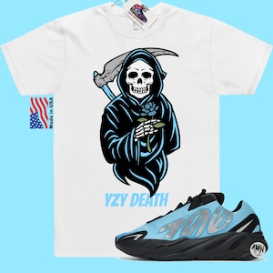 Yeezy Boost 700 MNVN Bright Cyan Matchtröja "YZY DEATH" bild 1