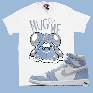 HUG ME Air Jordan 1 High Hyper Royal Smoke Grey Match Shirt, Hyper Royal Shirt