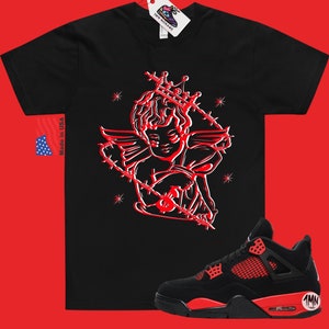 Angel Cash Shirt matching Jordan 4 Red Thunder