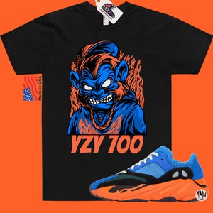 Yeezy 700 Bright Blue Match shirt &quot;MAD GORILLA&quot;
