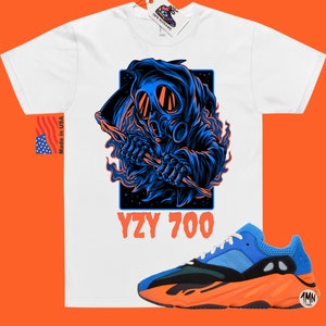 Yeezy 700 Bright Blue Match shirt &quot;GRIM REAPER&quot;