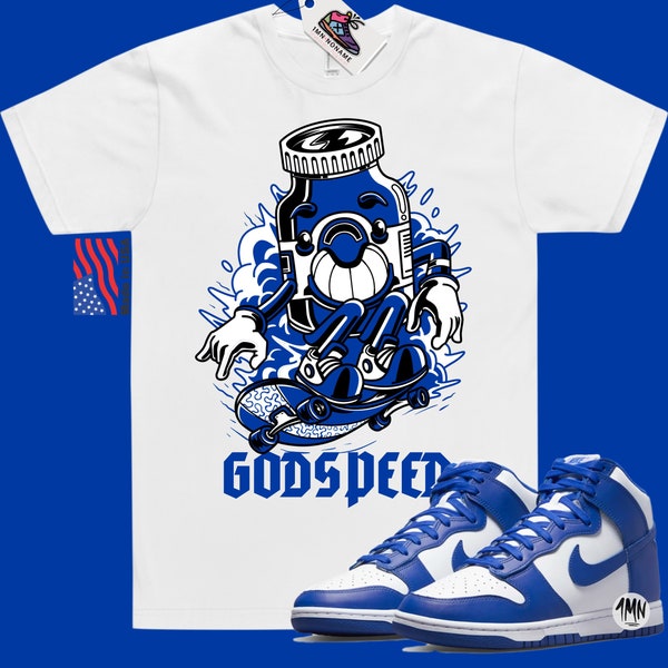 Nike Dunk High Game Royal Shirt, Dunk Game Royal Shirt, Game Royal Match Shirt "GODSPEED"