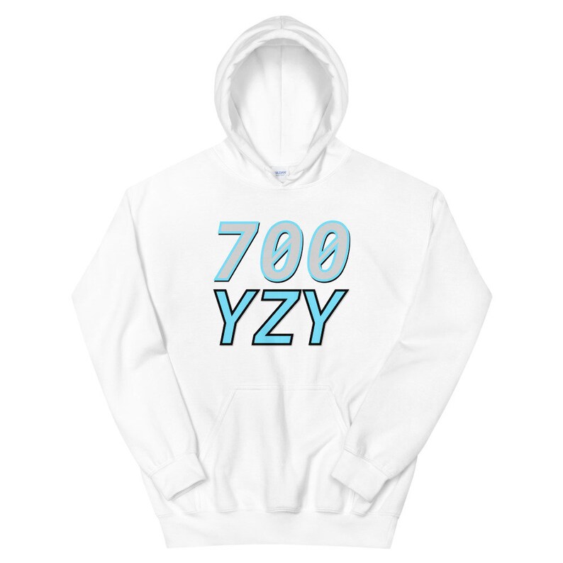 YZY 700 Hoodie Matching Yeezy Boost 700 MNVN Bright Cyan image 2