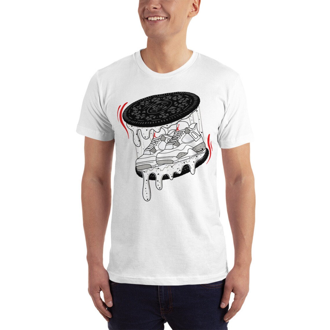 Air Jordan 4 Retro White Oreo Sneaker Match Shirt White Oreo | Etsy