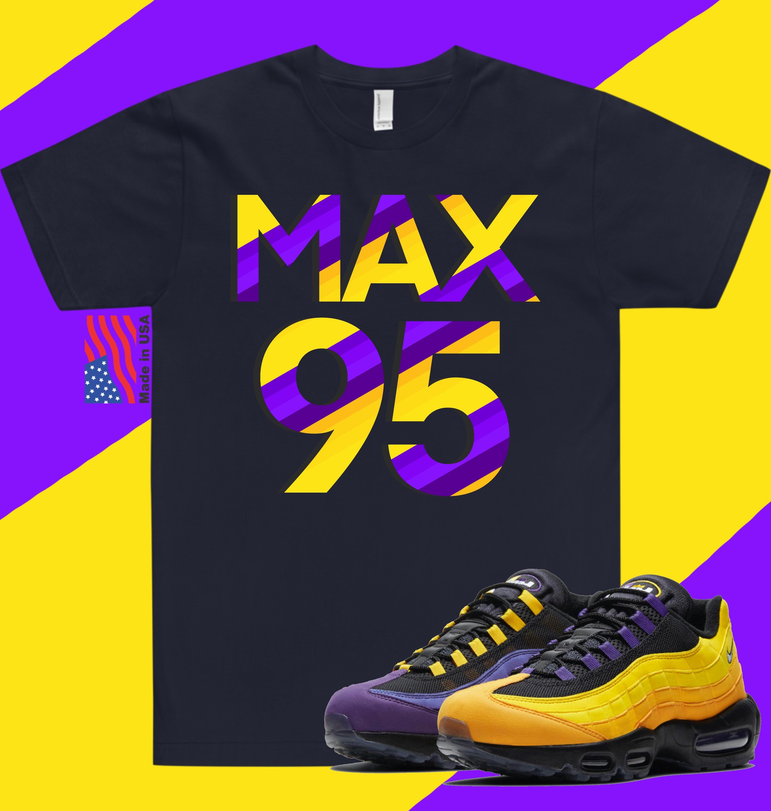 Nike Air Max 95 NRG Lebron Lakers T-shirt Max 95 NRG Lebron - Etsy