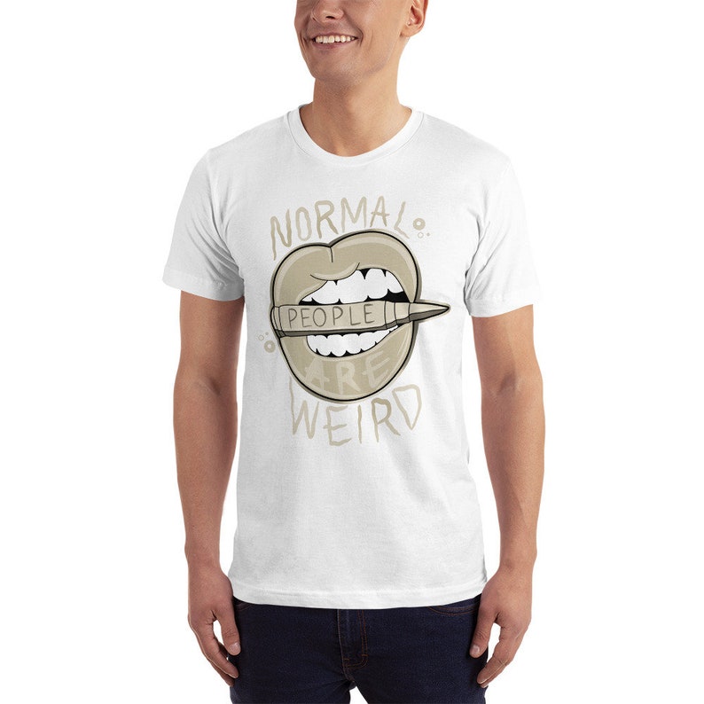 adidas Yeezy 500 Taupe Light Match Shirt "Normal People Are Weird" imagem 6