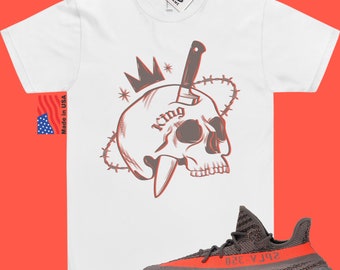 Yeezy 350 Beluga Reflective Match Shirt King Skull