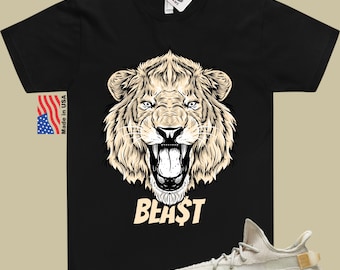 Yeezy 350 Light Match Shirt Lion Beast
