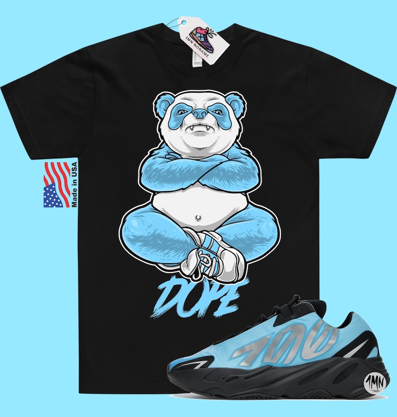 Yeezy Boost 700 MNVN Bright Cyan Match Shirt "DOPE PANDA" image 1