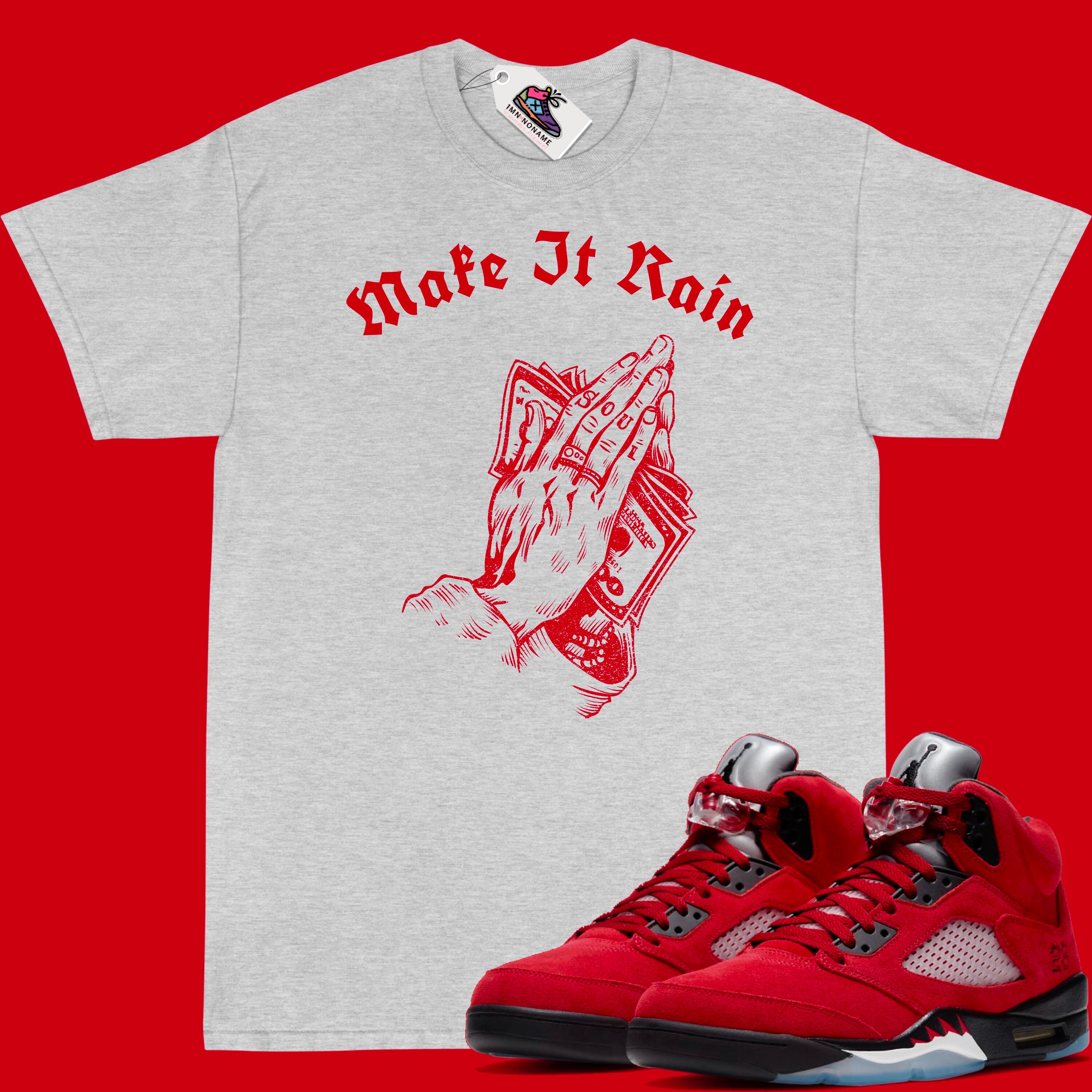 JORDAN 5 Raging Bull Camiseta a juego Make It Rain Jordan 5 Retro Raging Bull Shirt Gris Etsy Mexico