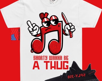 Yeezy Boost 350 V2 Black Red Shirt, Yeezy 350 Black Red Match