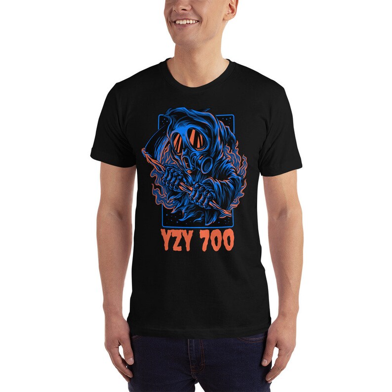 Yeezy 700 Bright Blue Match shirt "GRIM REAPER" image 4