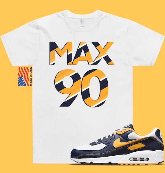 cúbico Mar trolebús Nike Air Max 90 Michigan Camiseta azul marino Air Max 90 - Etsy España