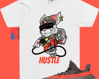 Yeezy 350 Beluga Reflective Match Shirt Hustle Bunny