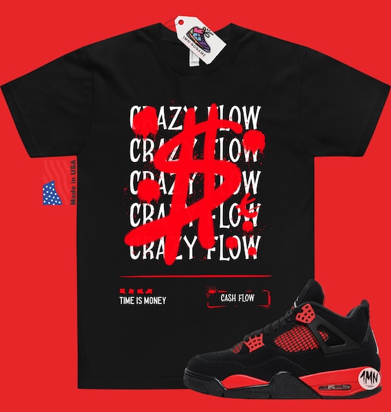 jordan 4 red thunder shirt