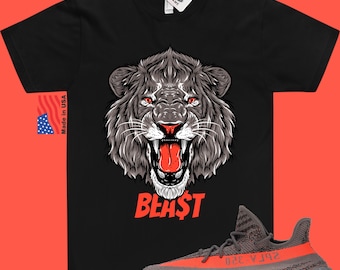 Yeezy 350 Beluga Reflective Match Shirt Lion Beast
