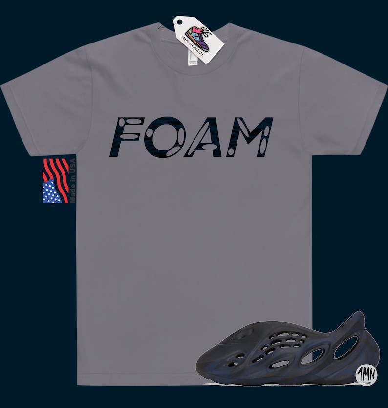 adidas Yeezy Foam RNNR Mineral Blue Match Shirt image 1