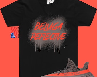 Yeezy 350 Beluga Refletivo Match Shirt Beluga Spray Refletivo