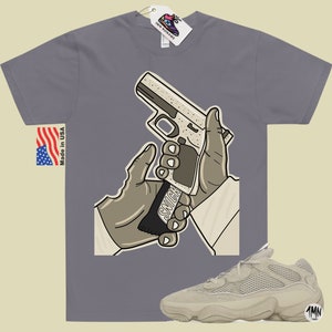 adidas Yeezy 500 Taupe Light Match Shirt "SNEAKERS GUN" Bild 3