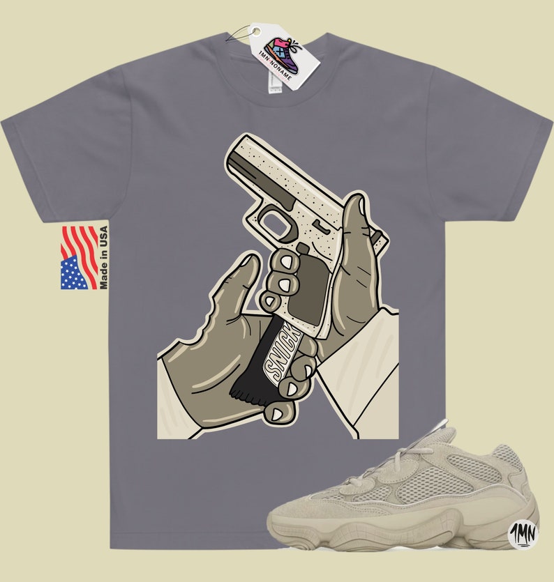 adidas Yeezy 500 Taupe Light Match Shirt "SNEAKERS GUN" Bild 3