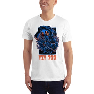 Yeezy 700 Bright Blue Match shirt "GRIM REAPER" image 3