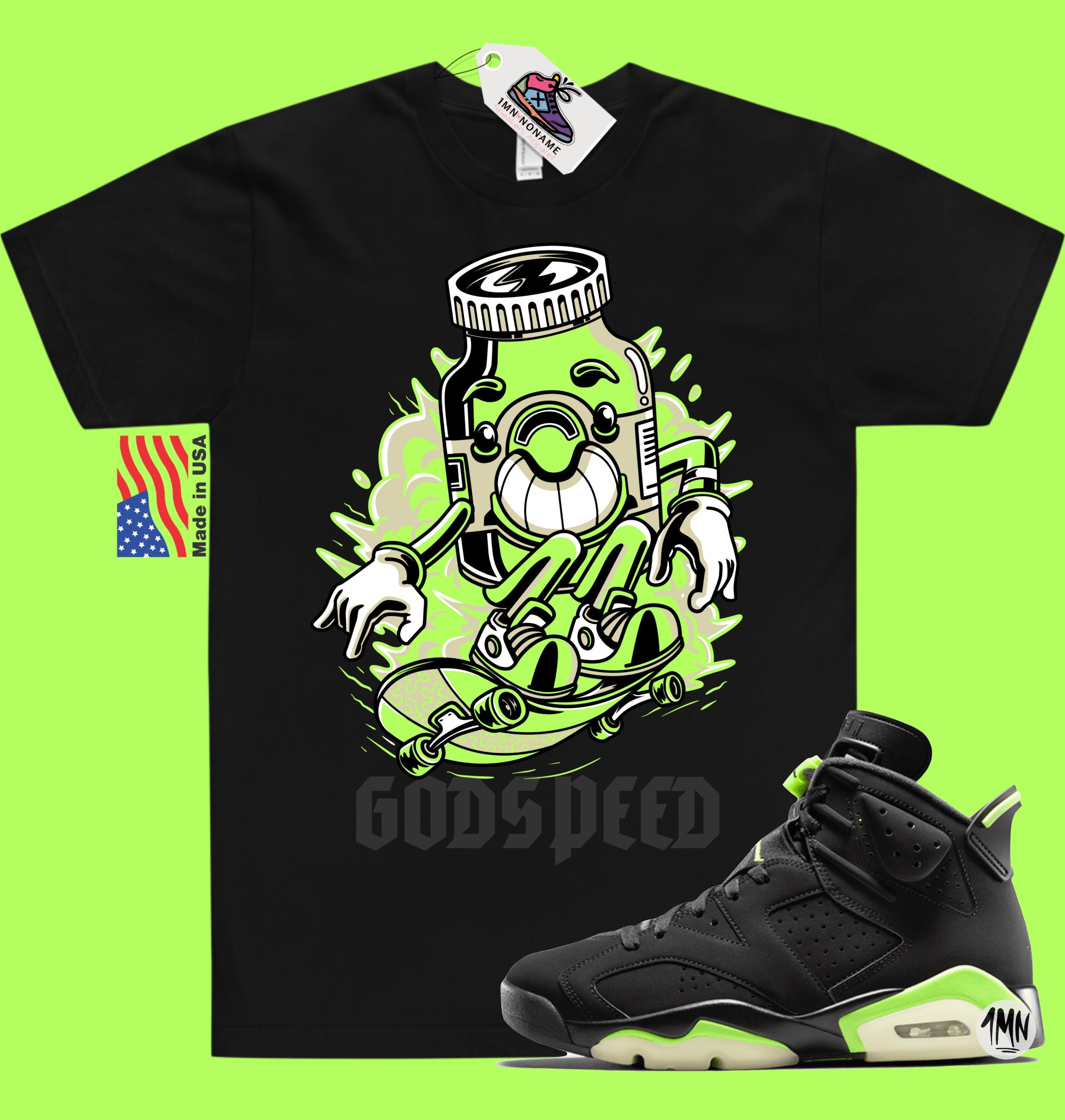 Jordan 6 Retro Electric Green Match Shirt godspeed - Etsy UK