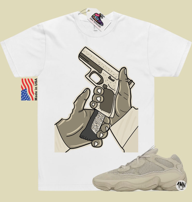 adidas Yeezy 500 Taupe Light Match Shirt "SNEAKERS GUN" Bild 5