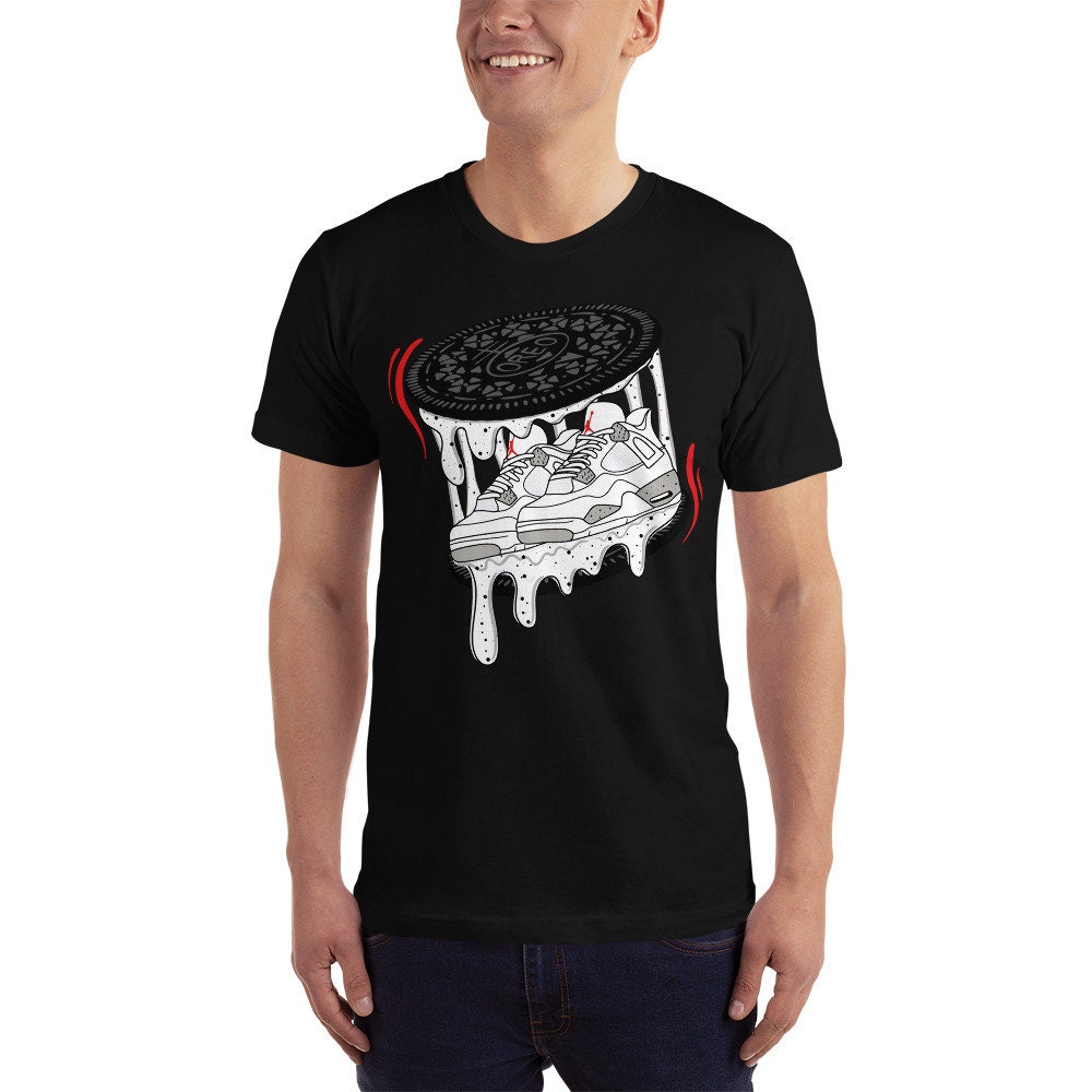 Air Jordan 4 Retro White Oreo Sneaker Match Shirt White Oreo | Etsy
